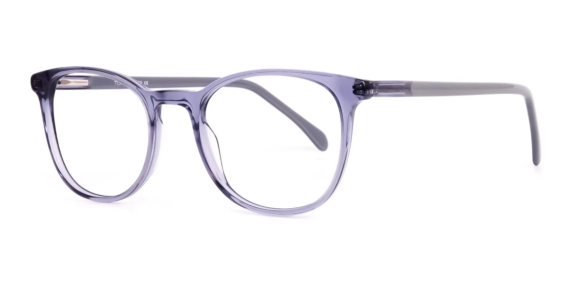 Crystal Space Grey Full Rim Round Glasses Frames-2