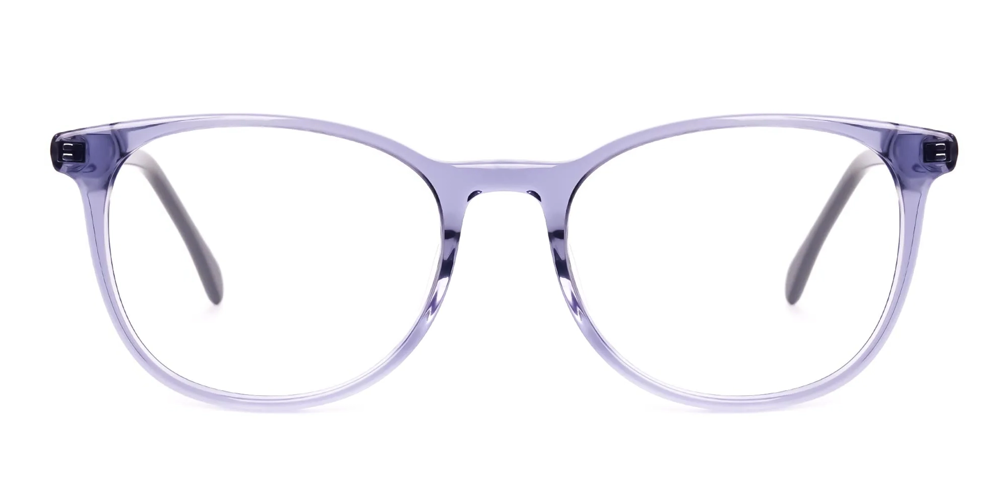 Crystal Space Grey Full Rim Round Glasses Frames-2