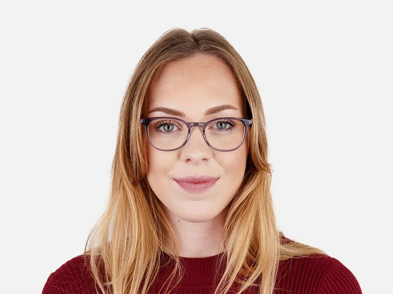 Crystal Space Grey Full Rim Round Glasses Frames-2