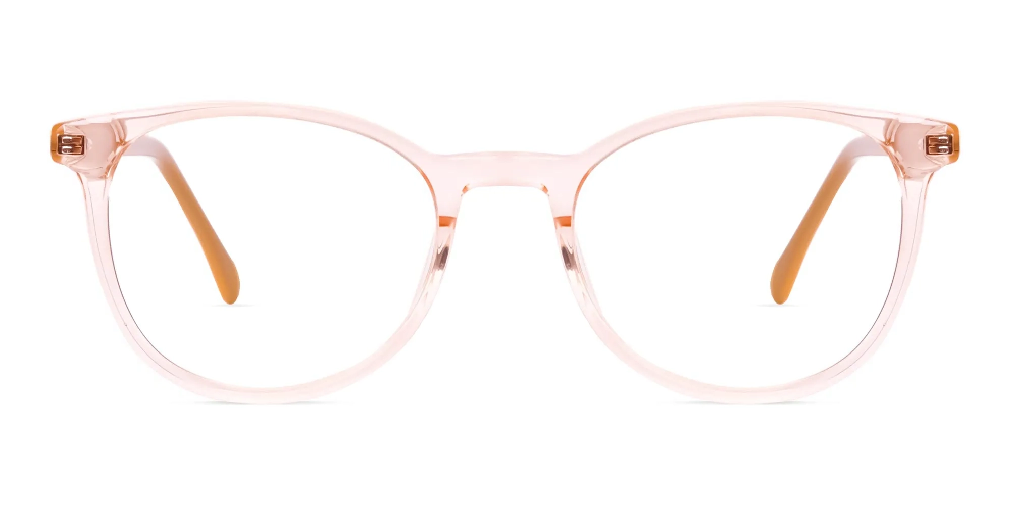 transparent orange Color Round Glasses Frames-2 transparent orange Color Round Glasses Frames-2