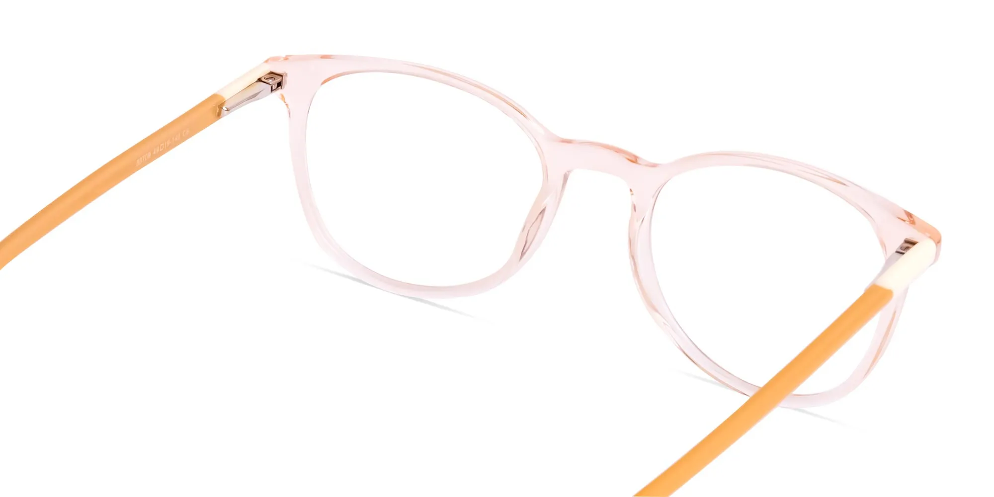 transparent orange Color Round Glasses Frames-2