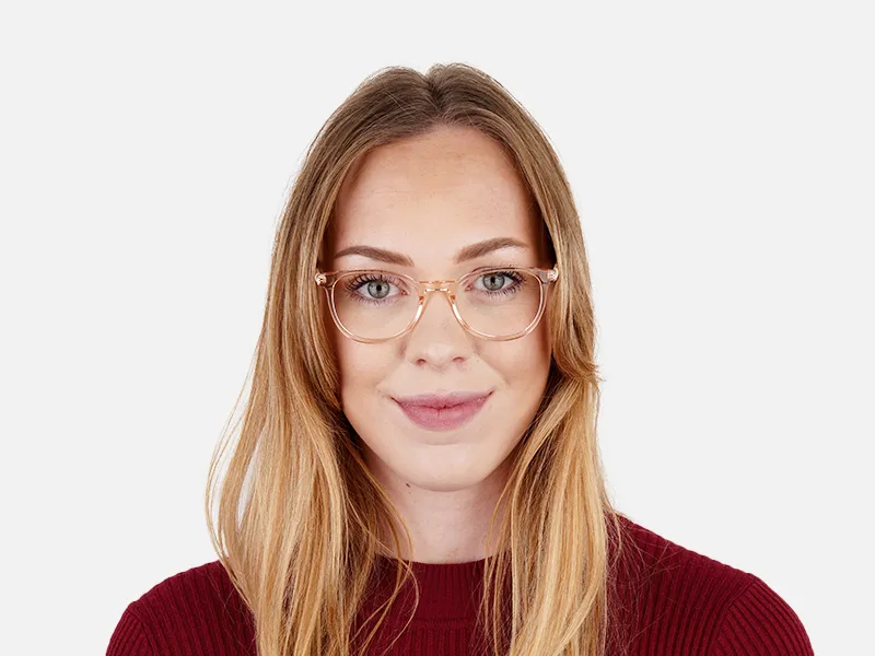 transparent orange Color Round Glasses Frames-2