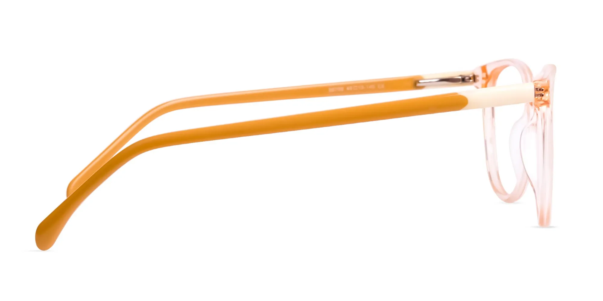 transparent orange Color Round Glasses Frames-2