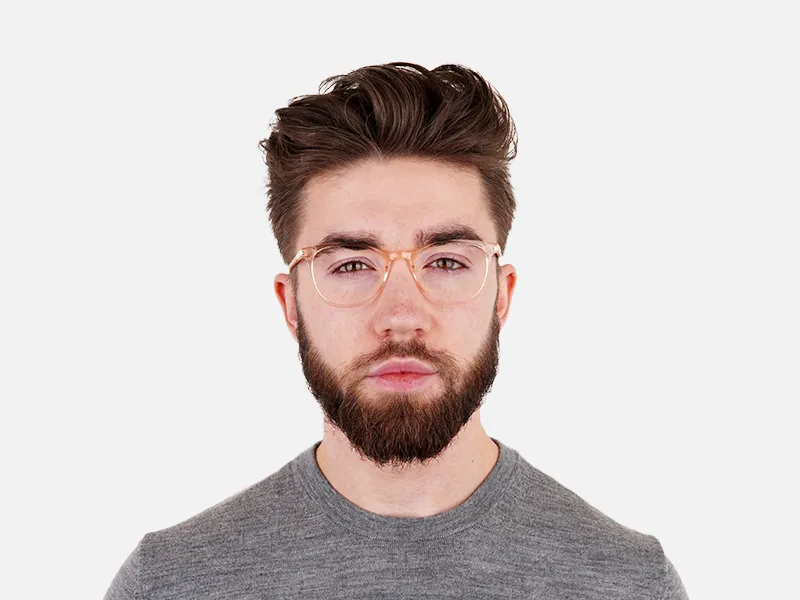 transparent orange Color Round Glasses Frames-2