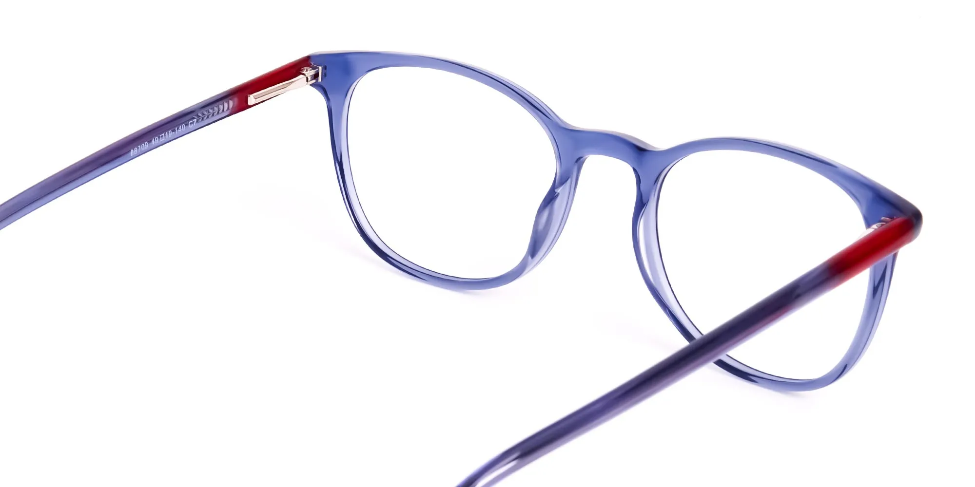Dark Blue Round Glasses Frames-2