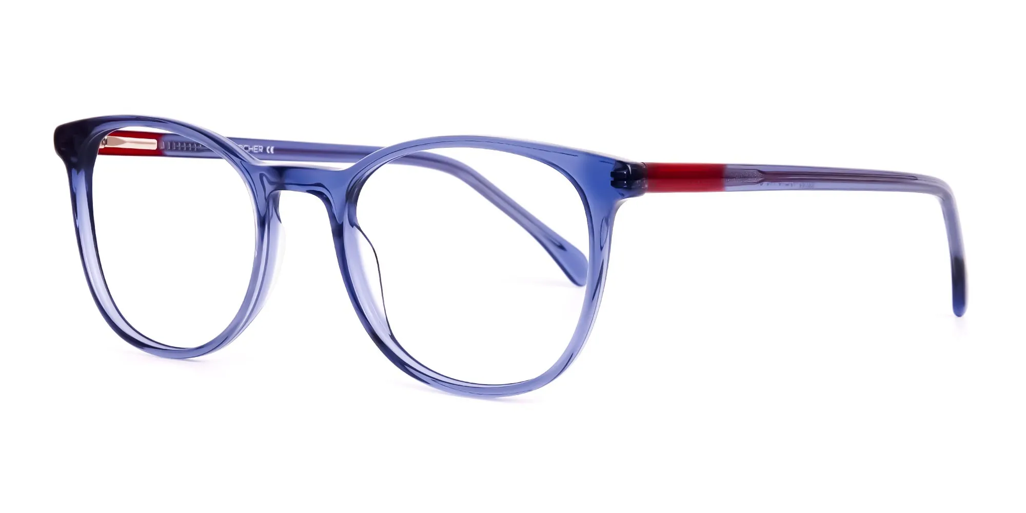 Dark Blue Round Glasses Frames-2
