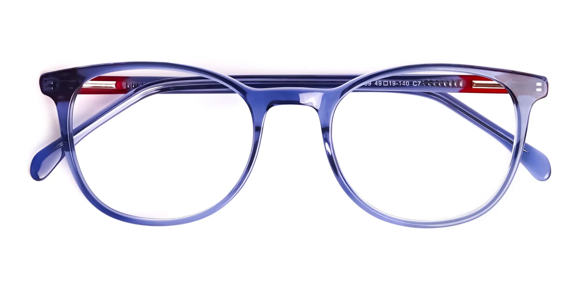 Dark Blue Round Glasses Frames-2