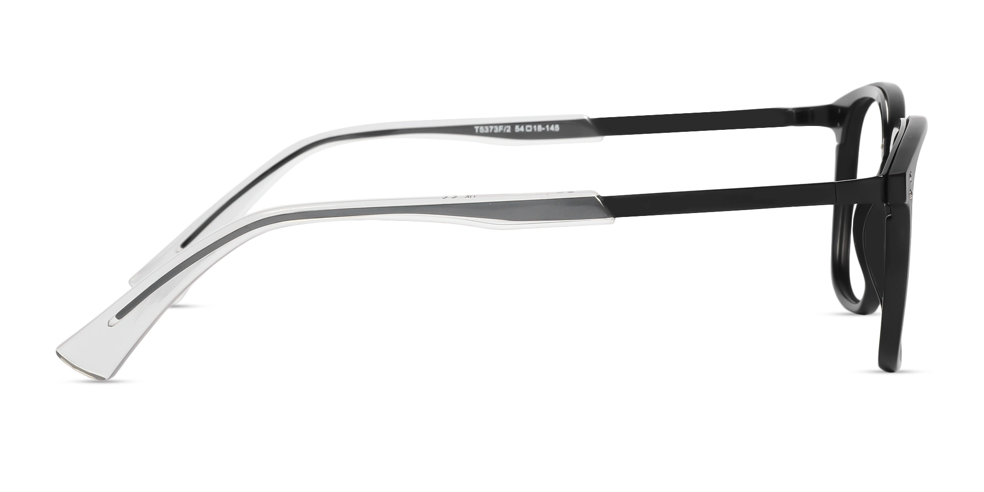 Titanium Matte Black Square Glasses-4