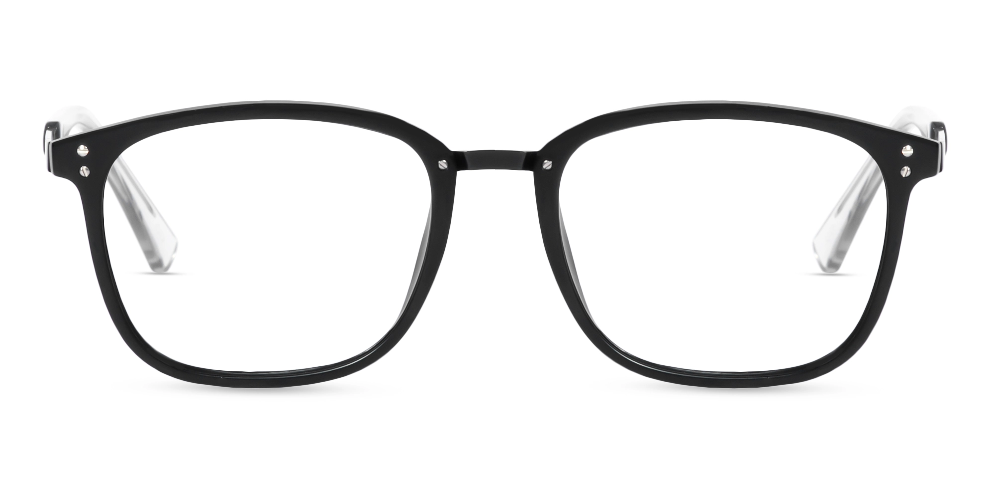 Titanium Matte Black Square Glasses-1