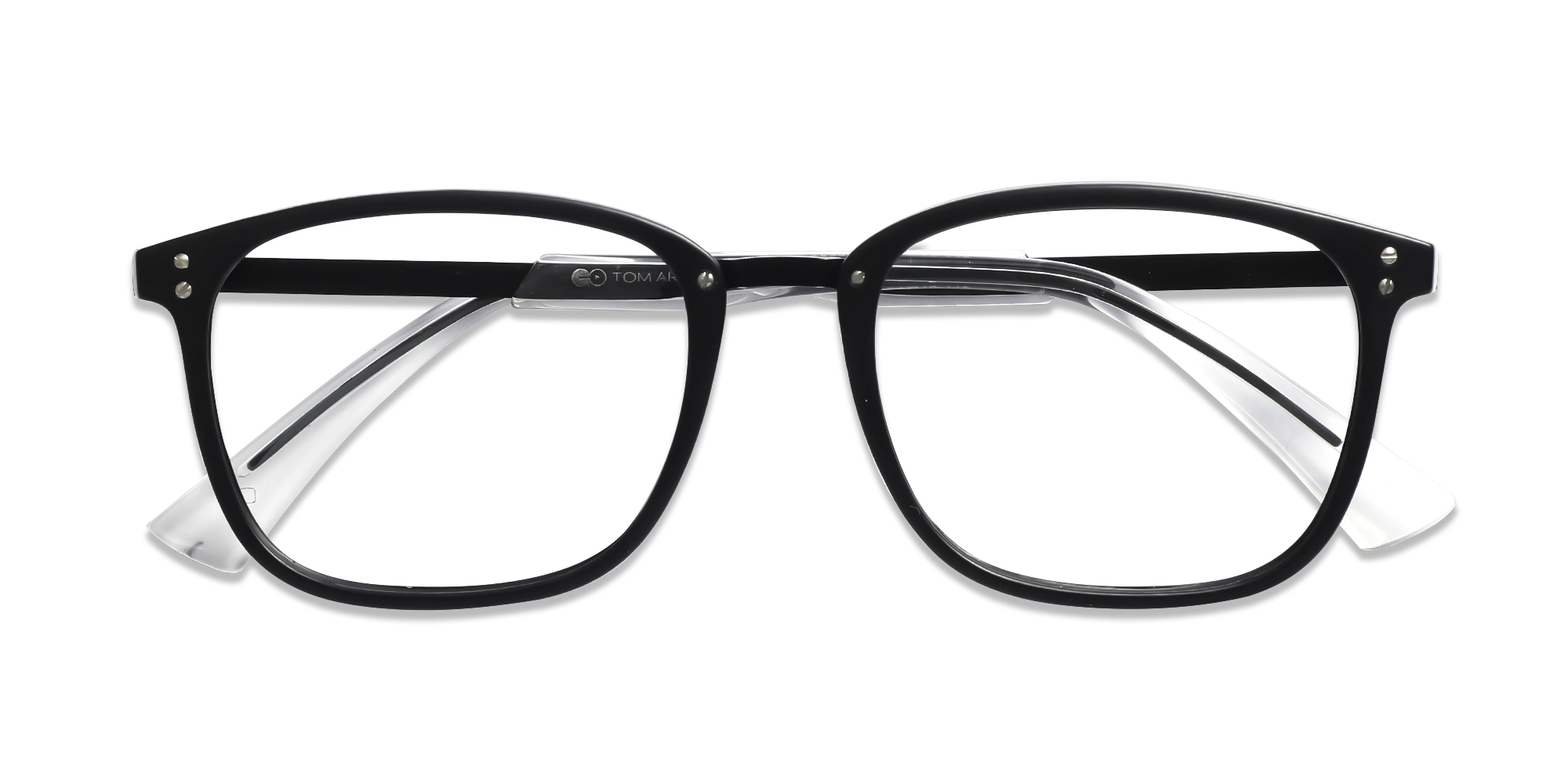 Titanium Matte Black Square Glasses-6