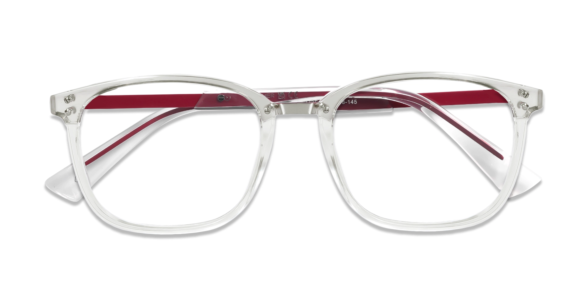 Titanium Crystal Clear & Silver Glasses-6