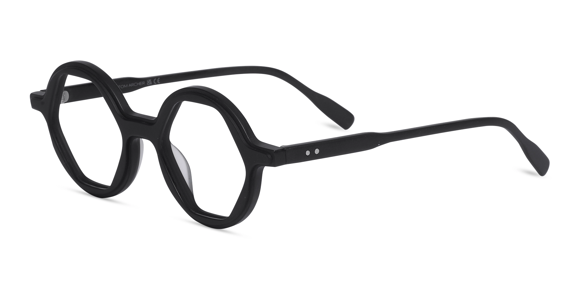 Matte Black Round Eyeglasses 3