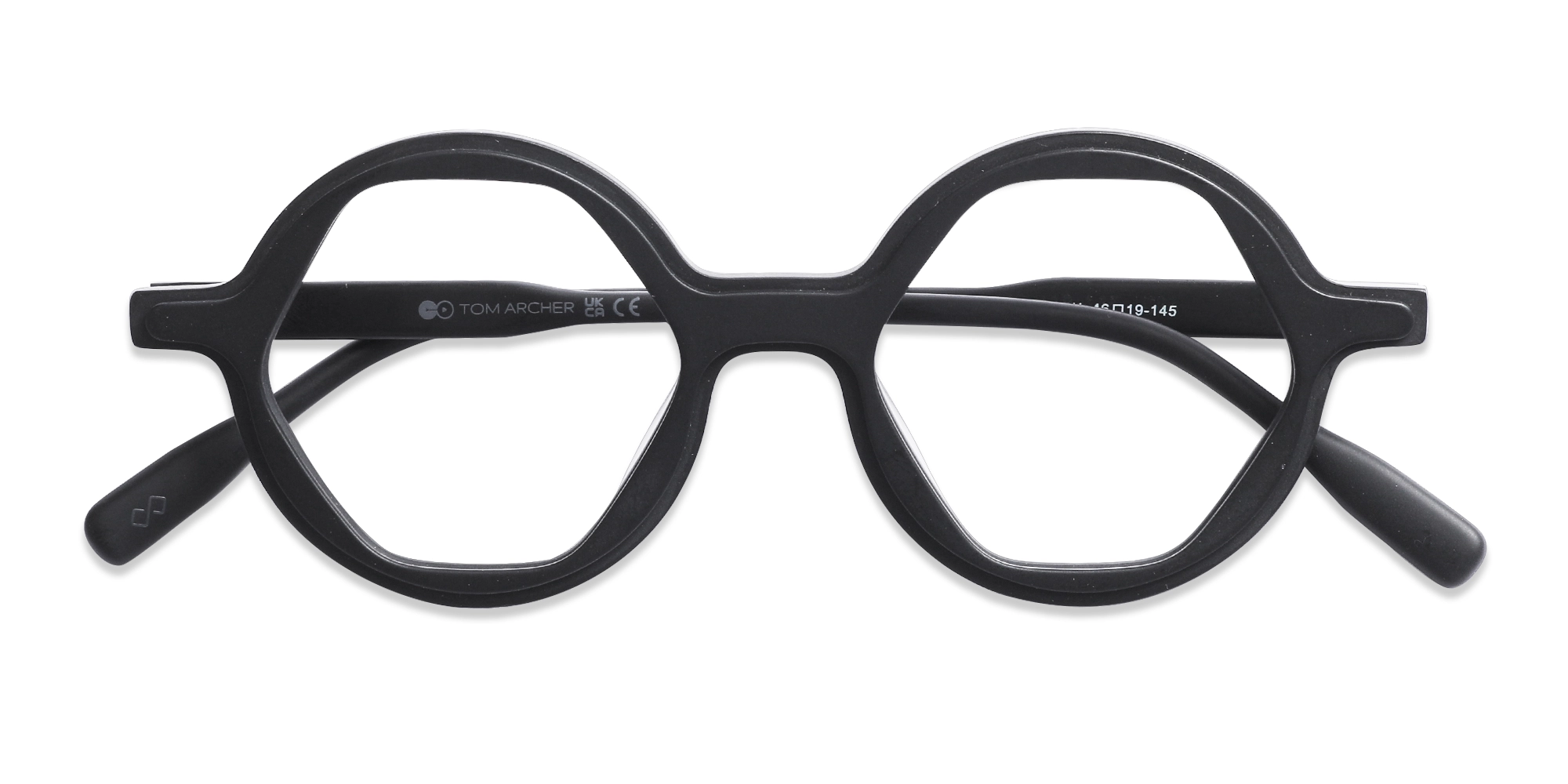 Matte Black Round Eyeglasses 6