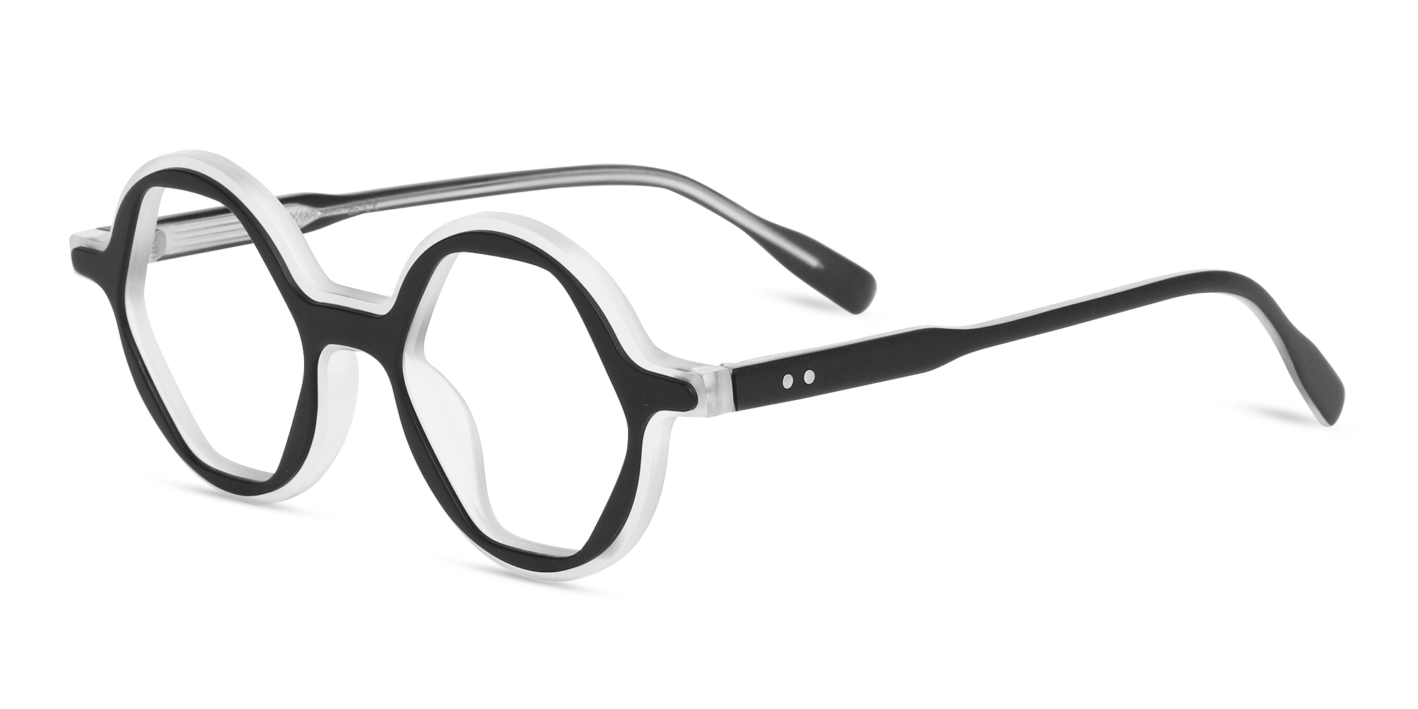 White And Black Glasses 3