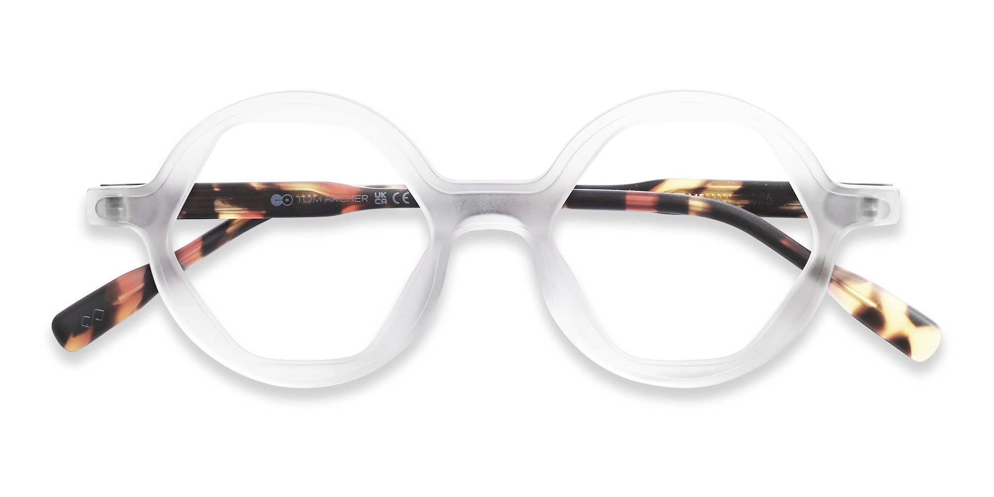 White Round Eyeglasses 6