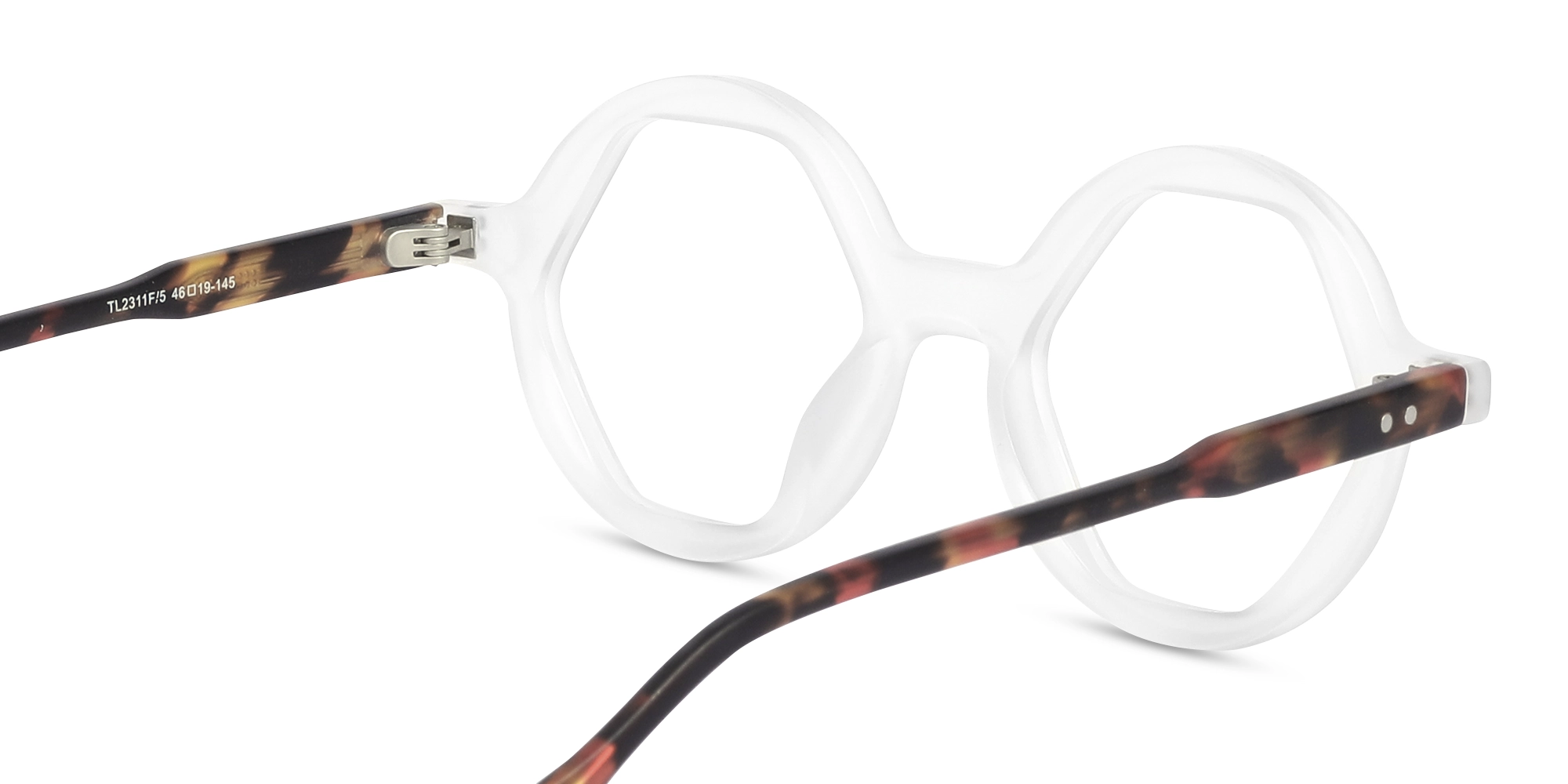 White Round Eyeglasses 5