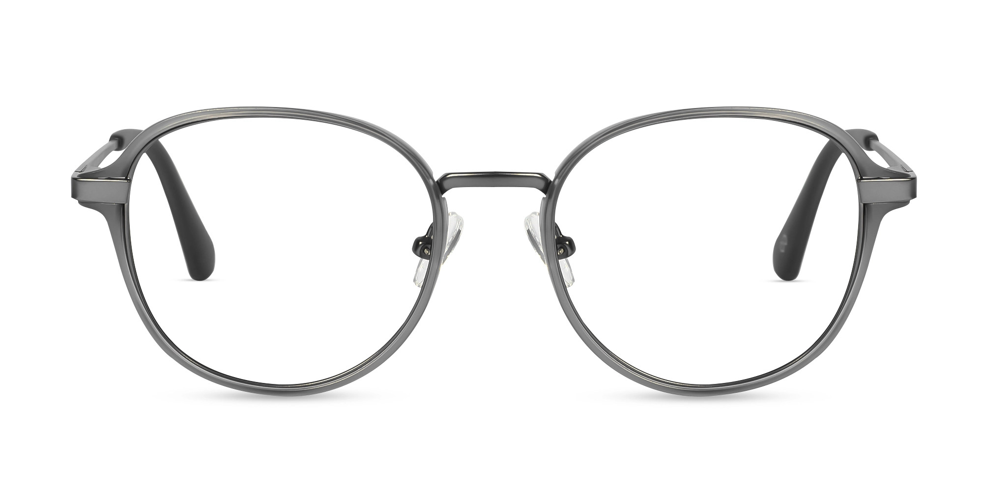 Matte Grey & Alumi Round Glasses-1 Matte Grey & Alumi Round Glasses-1