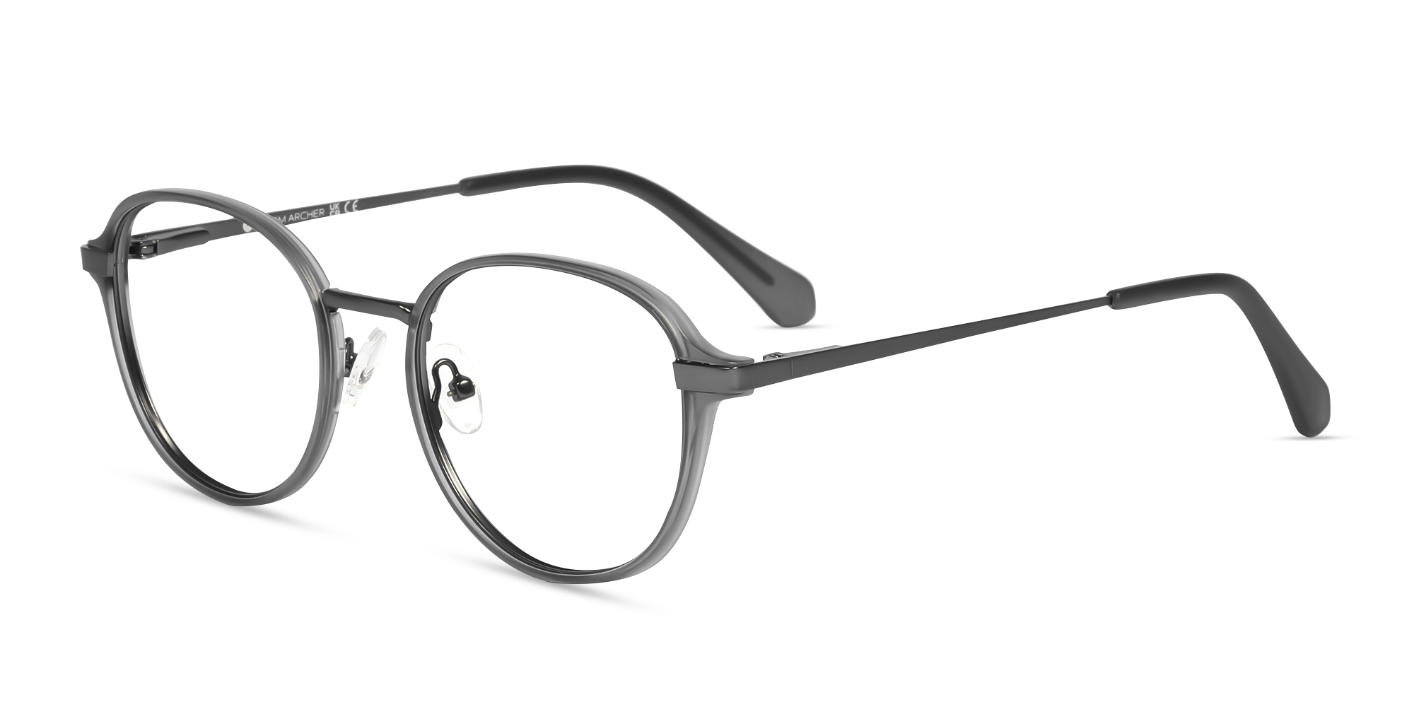 Matte Grey & Alumi Round Glasses-3 Matte Grey & Alumi Round Glasses-3