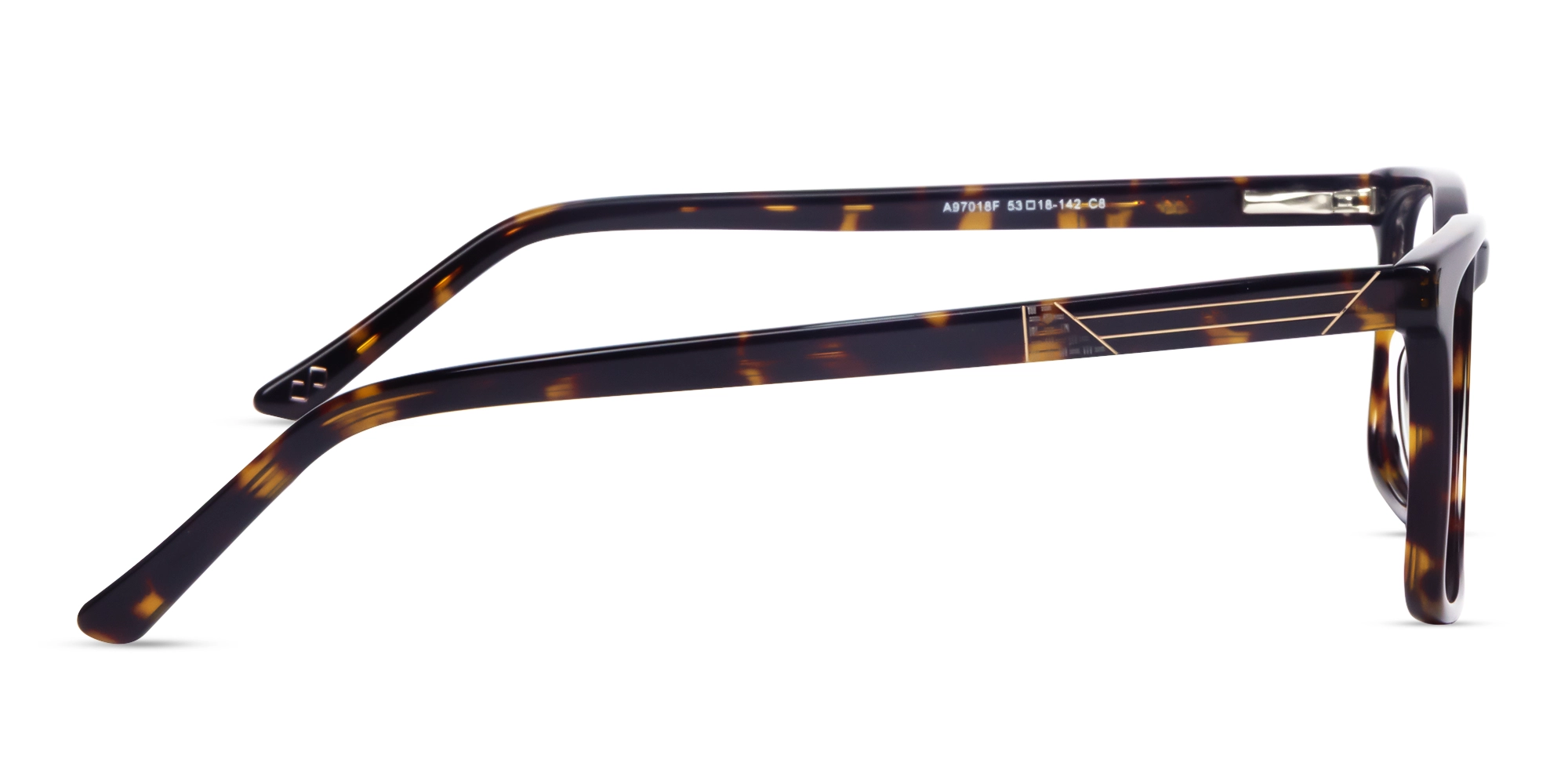 BUSK 8 Dark Tortoise rectangle eyewear, medium full rim fit