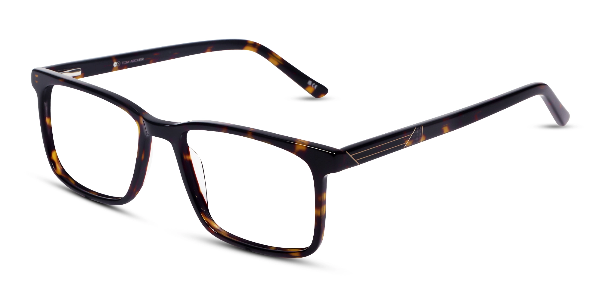 Dark Tortoise Rectangle Full rim Glasses