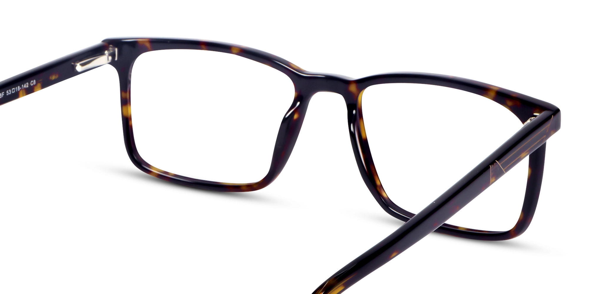 Prescription Rectangle glasses in Dark Tortoise acetate for unisex