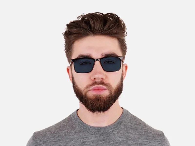 Blue Rectangular Sunglasses-