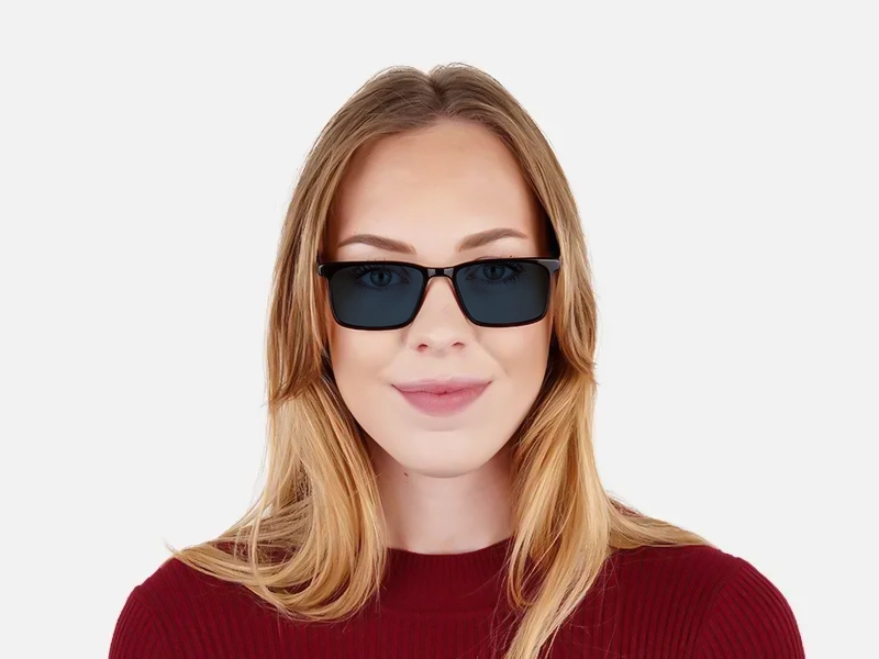 Blue Rectangular Sunglasses-