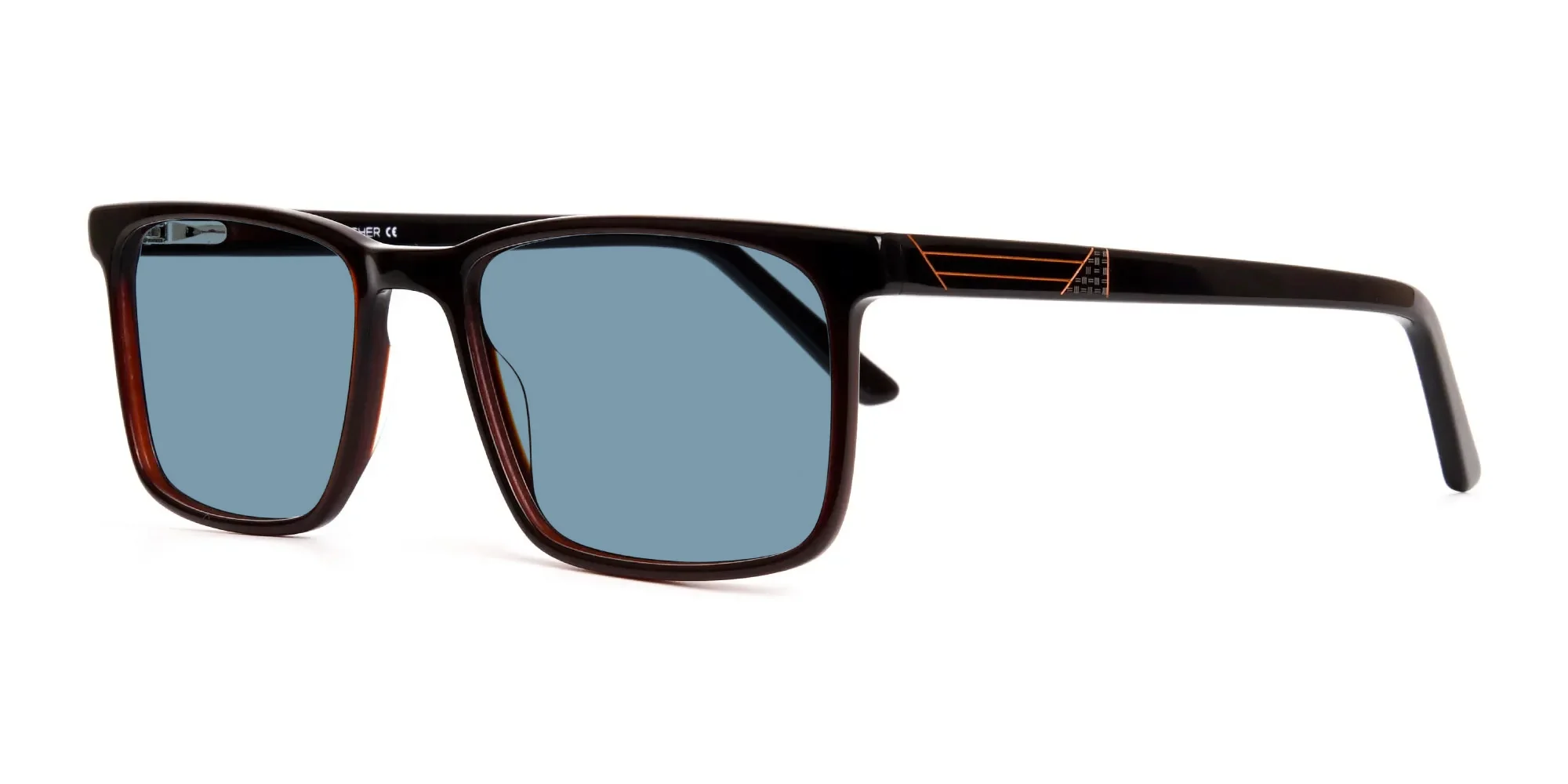 Blue Rectangular Sunglasses-3