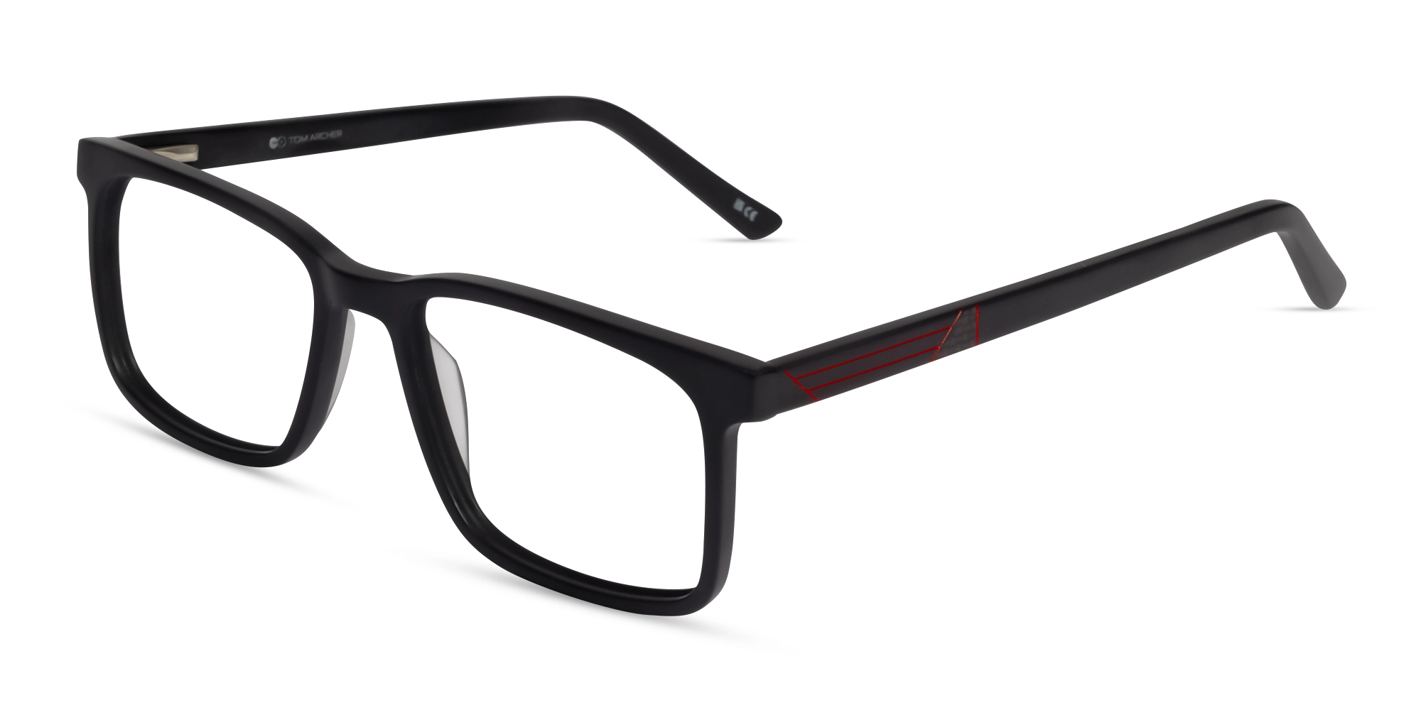 designer matte black rectangular glasses frames-2