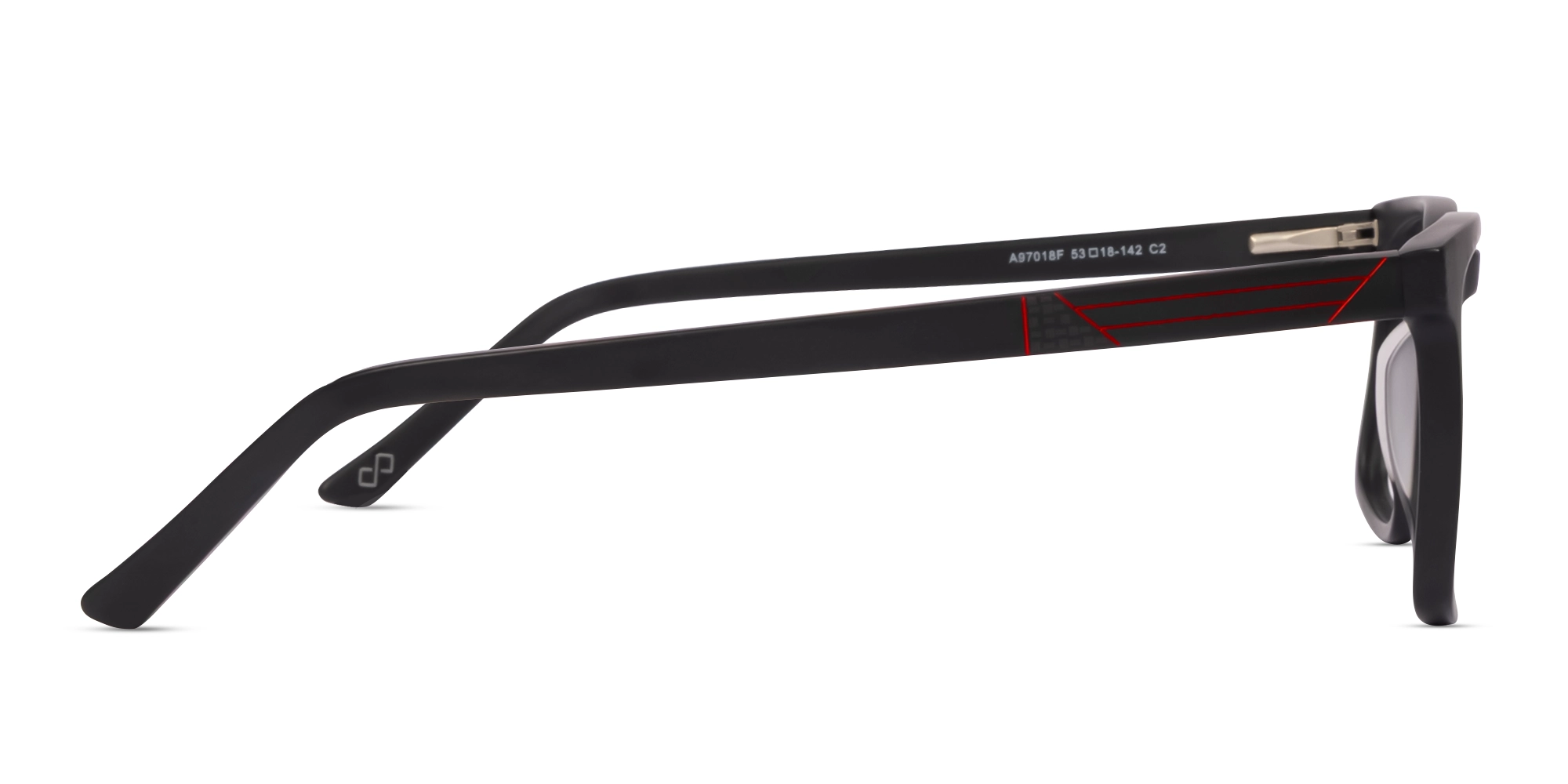 designer matte black rectangular glasses frames-2