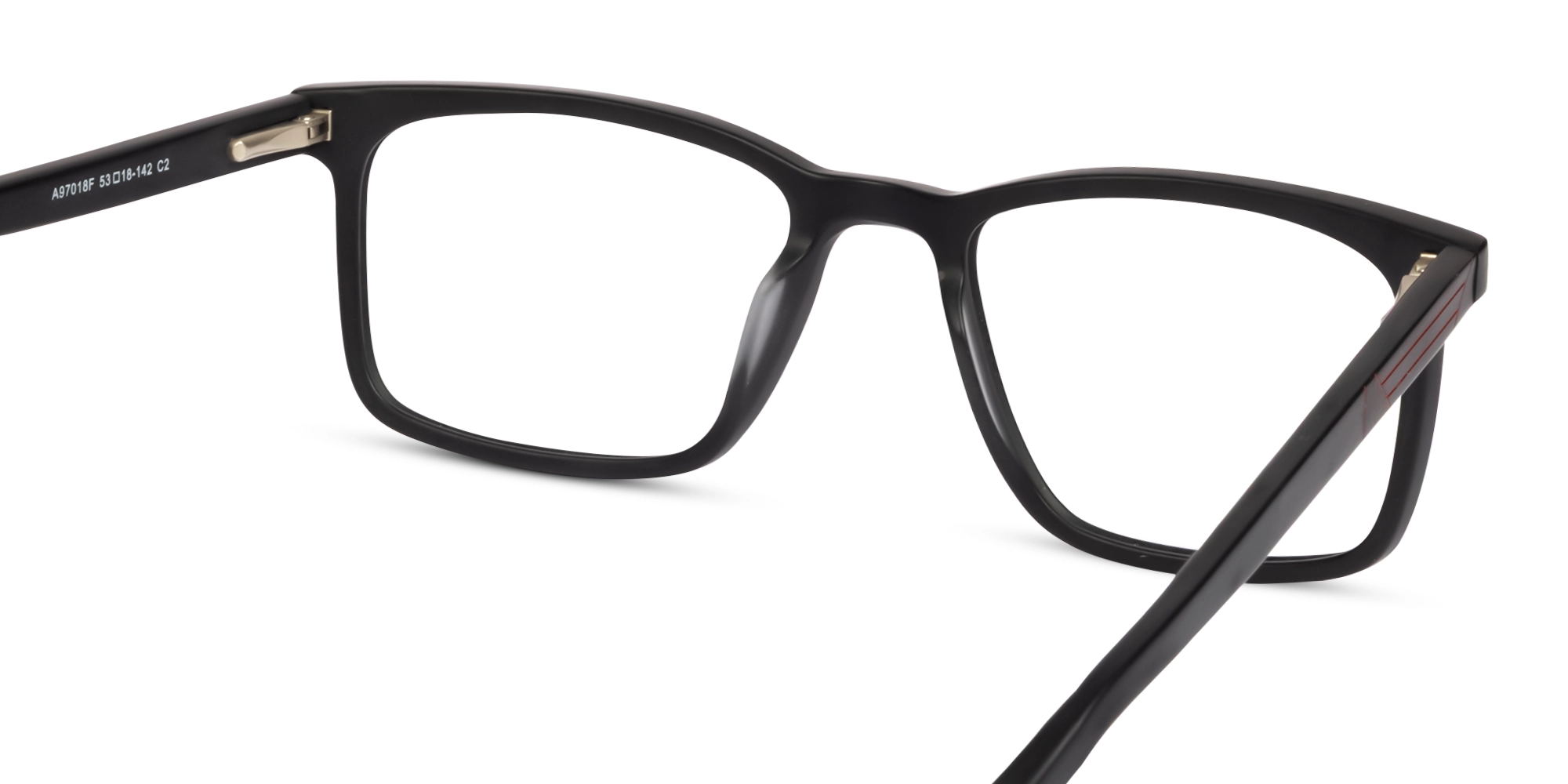 designer matte black rectangular glasses frames-2