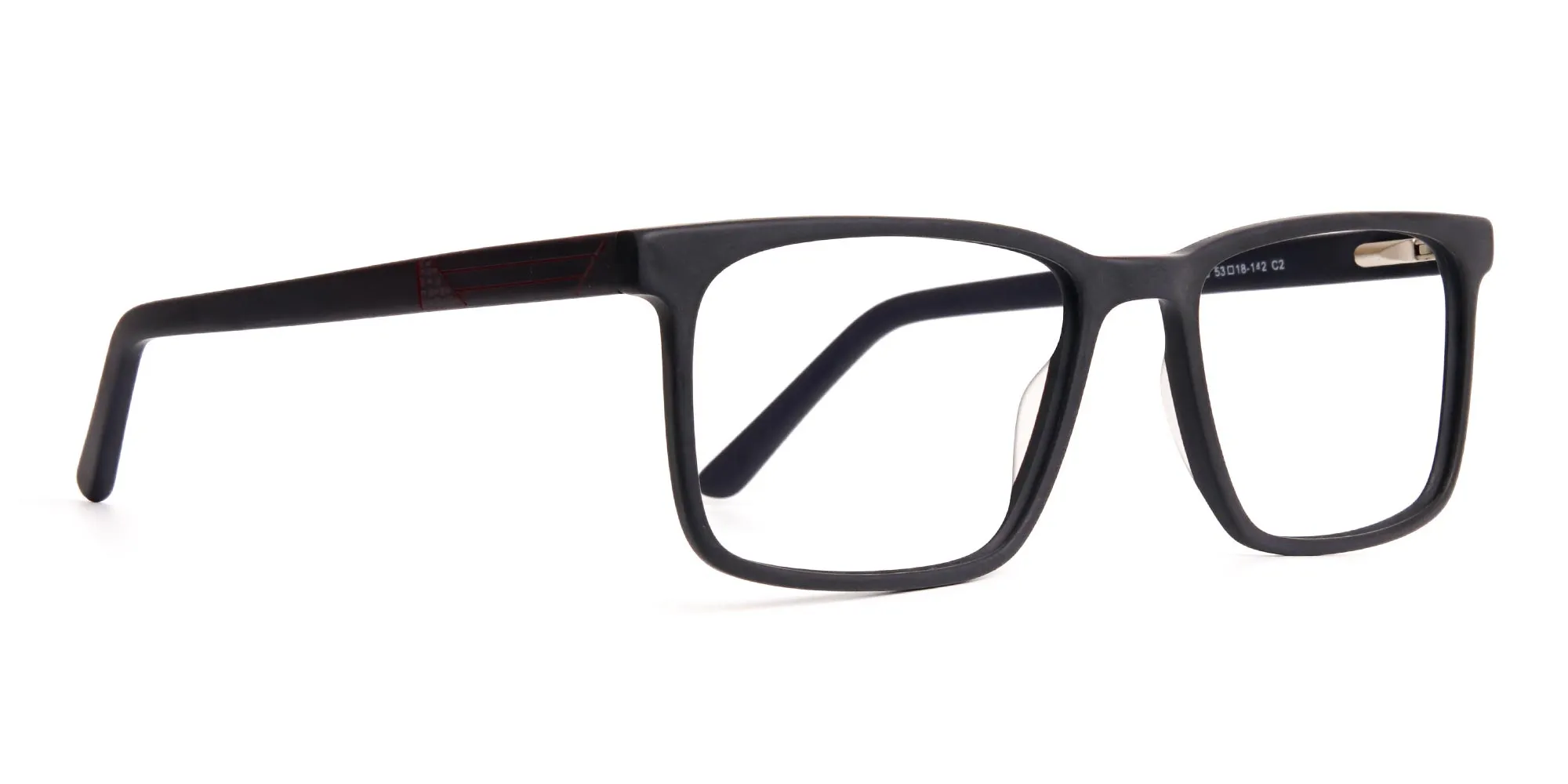designer matte black rectangular glasses frames-2
