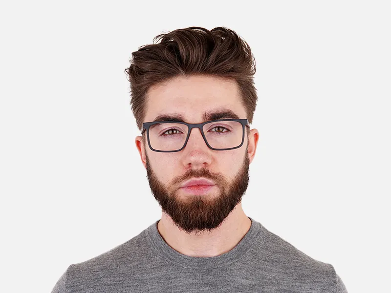 designer matte black rectangular glasses frames-2