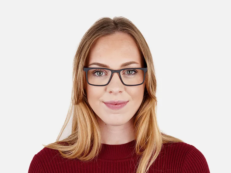 designer matte black rectangular glasses frames-2
