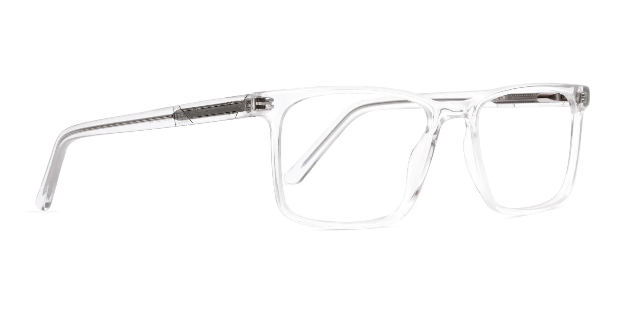 Unisex Crystal Clear acetate rectangle frames in medium size – Tom Archer BUSK 6