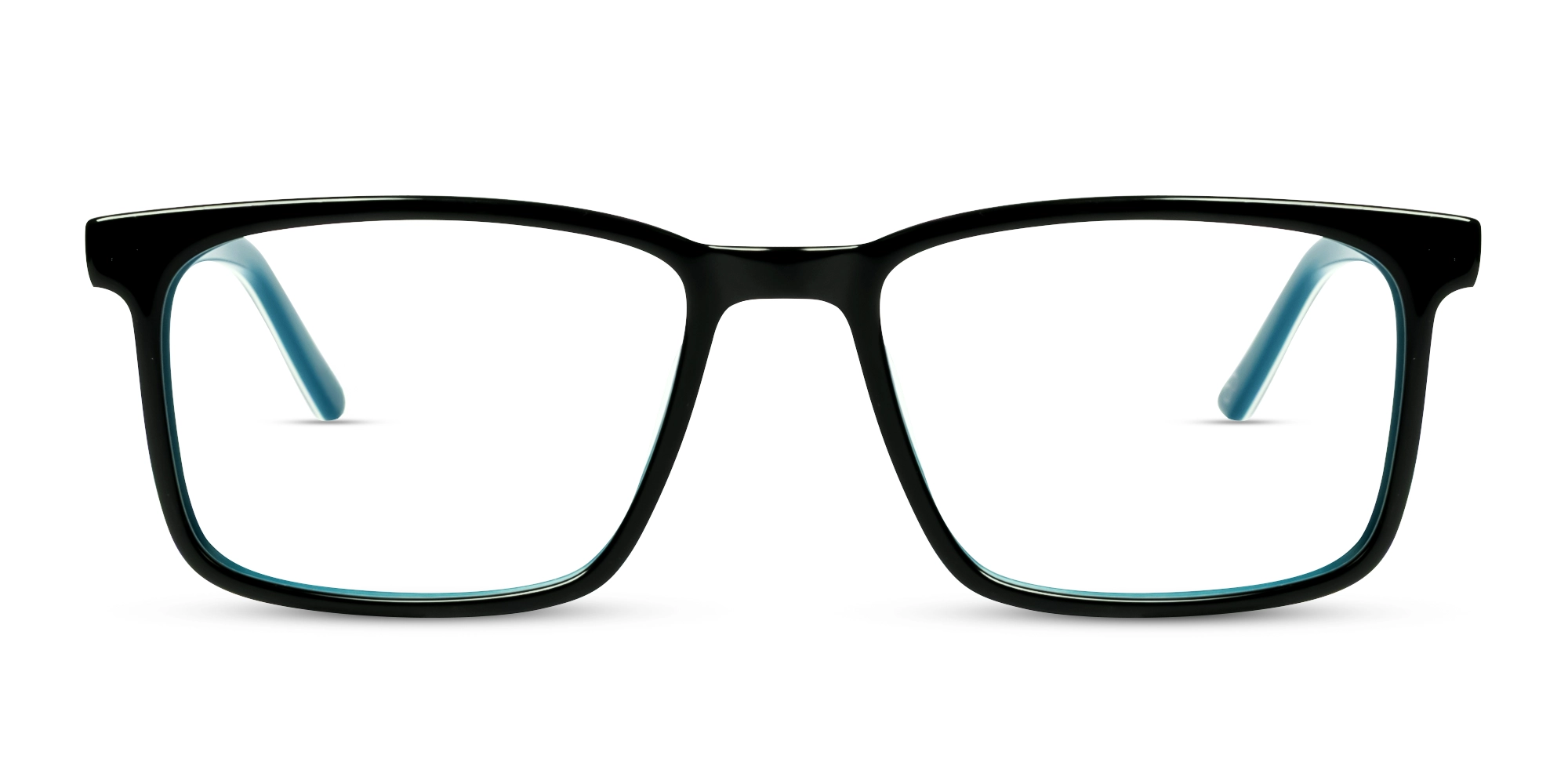 designer Black and teal rectangular glasses frames-2