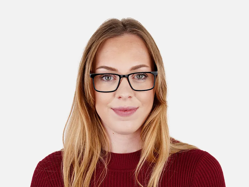 designer Black and teal rectangular glasses frames-2