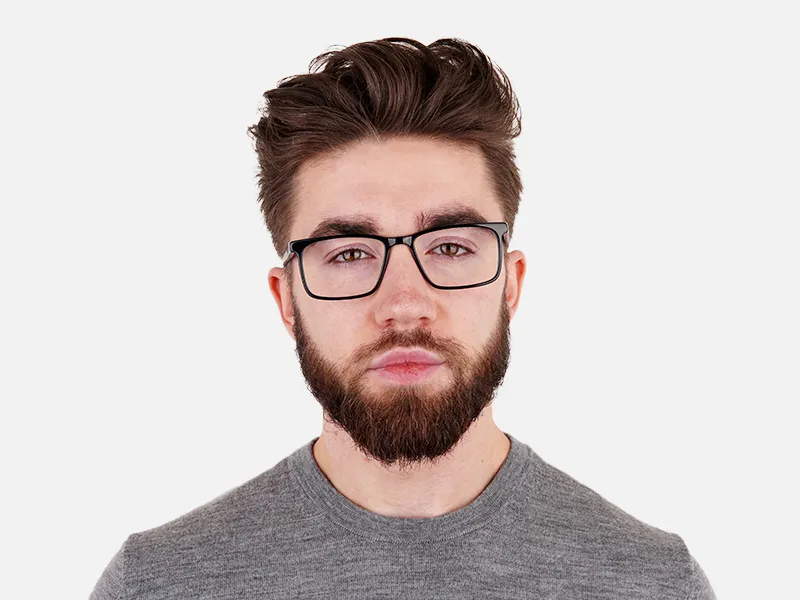 designer Black and teal rectangular glasses frames-2