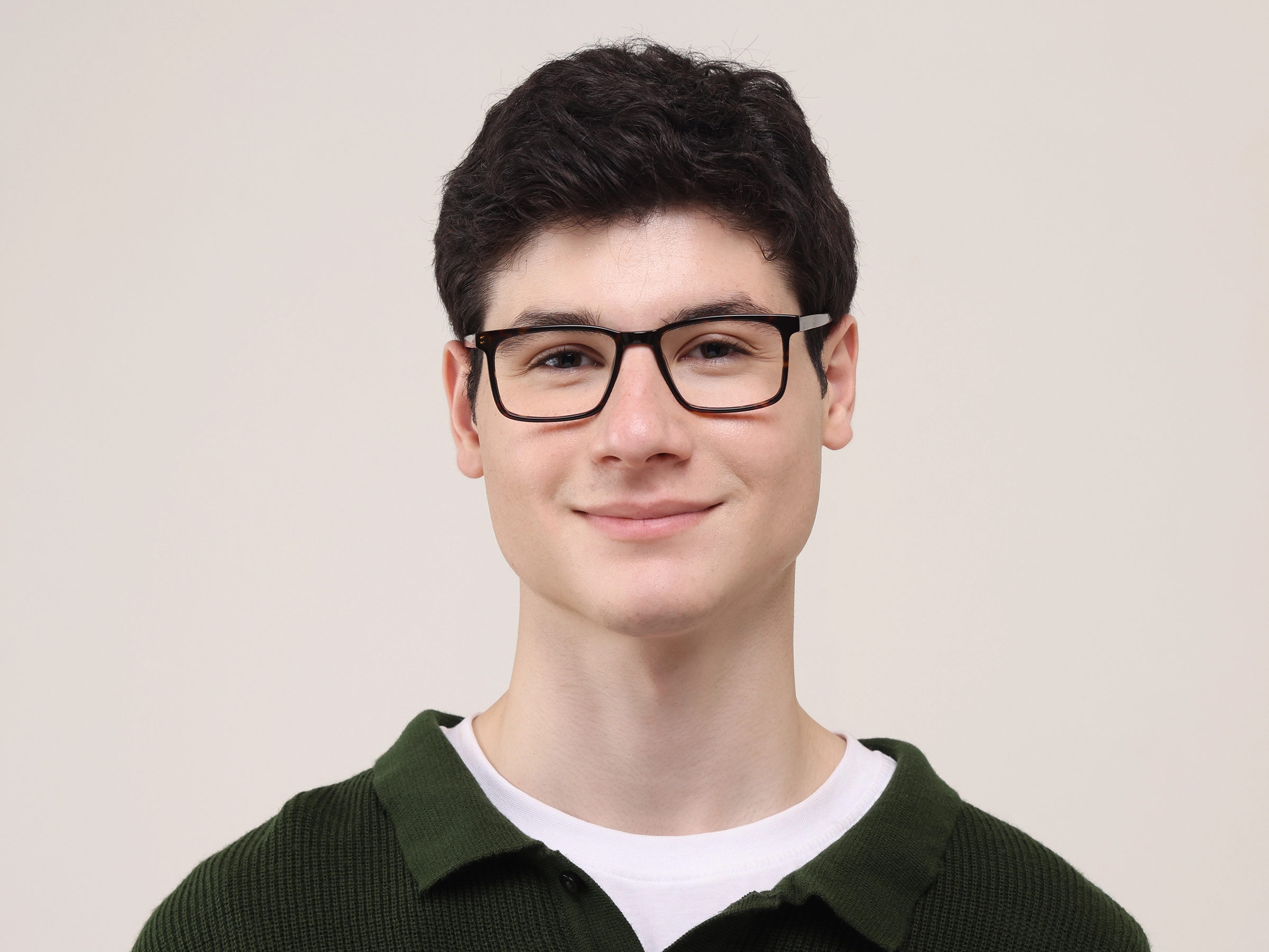 Dark Tortoise Rectangle Full rim Glasses