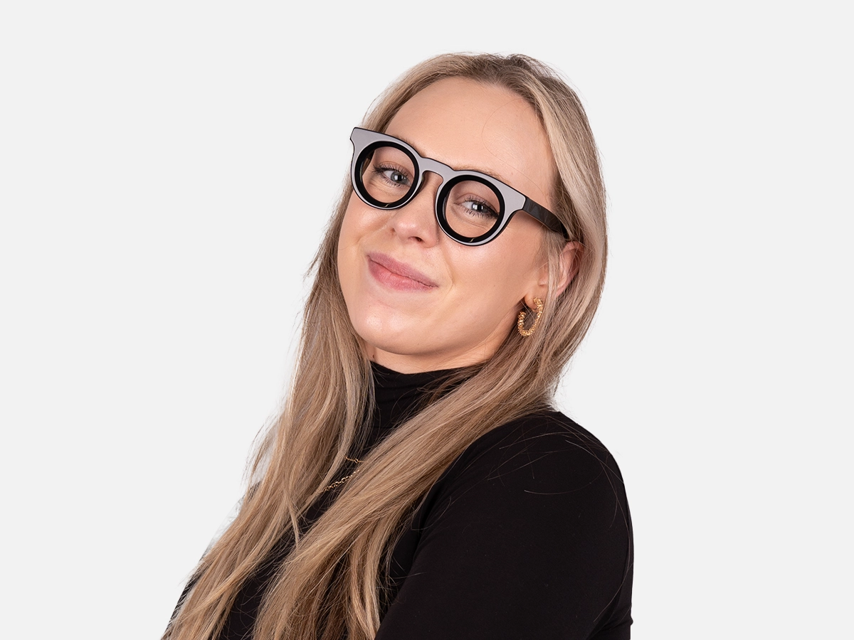 Round Eyeglasses Black-2