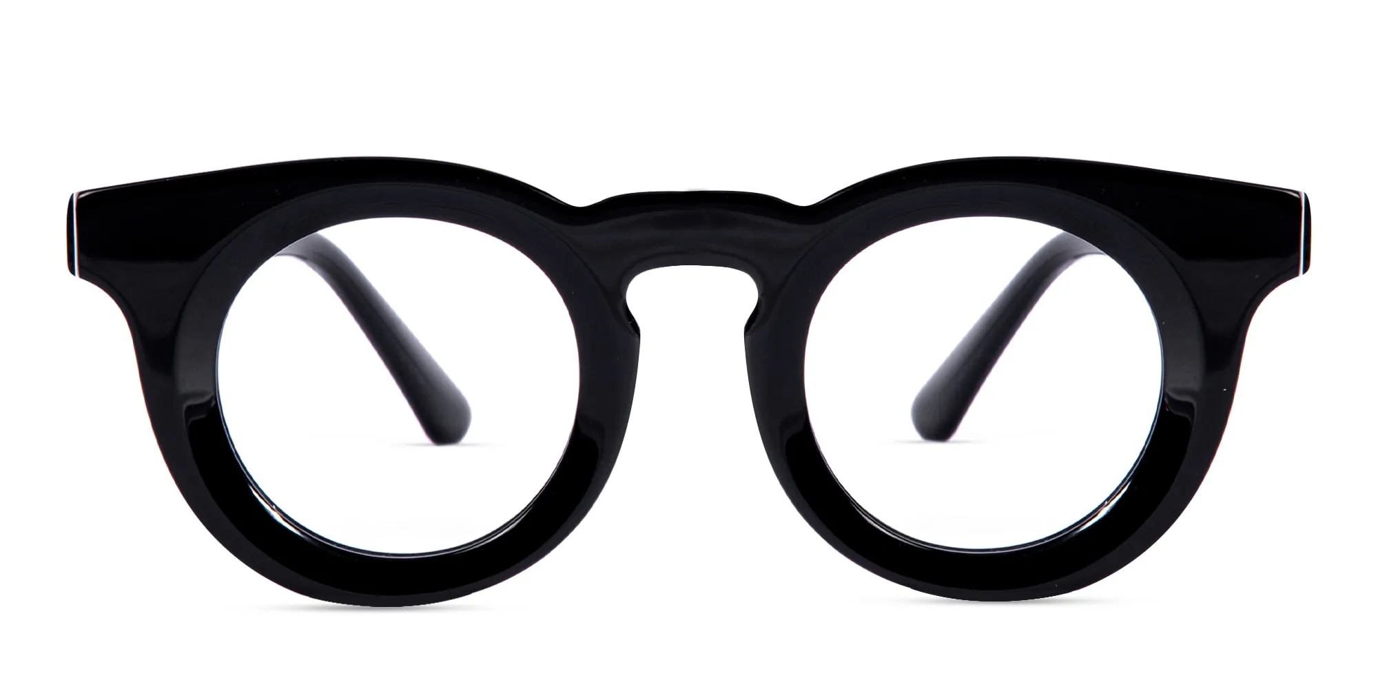 Round Eyeglasses Black-2