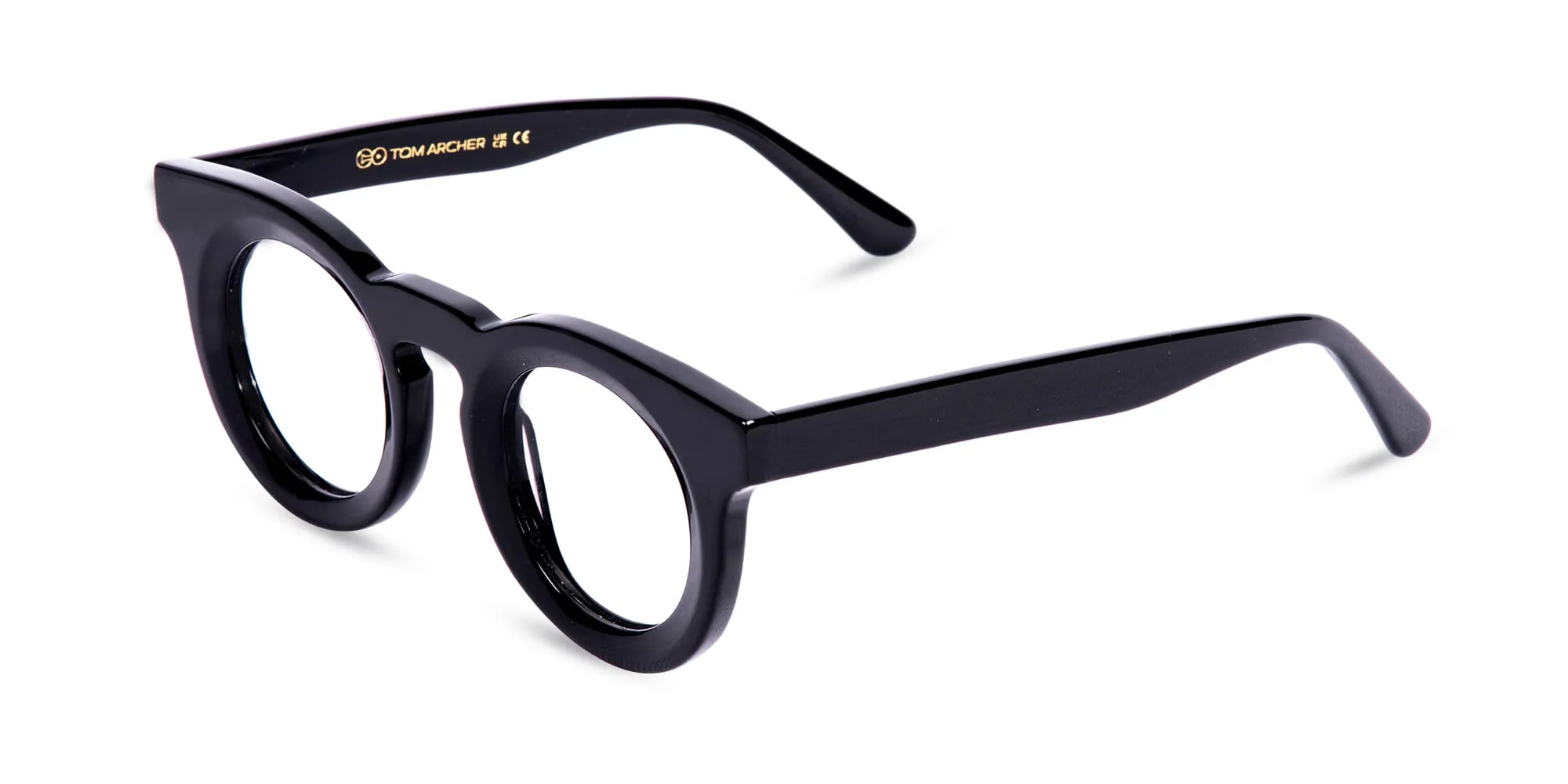 Round Eyeglasses Black-2