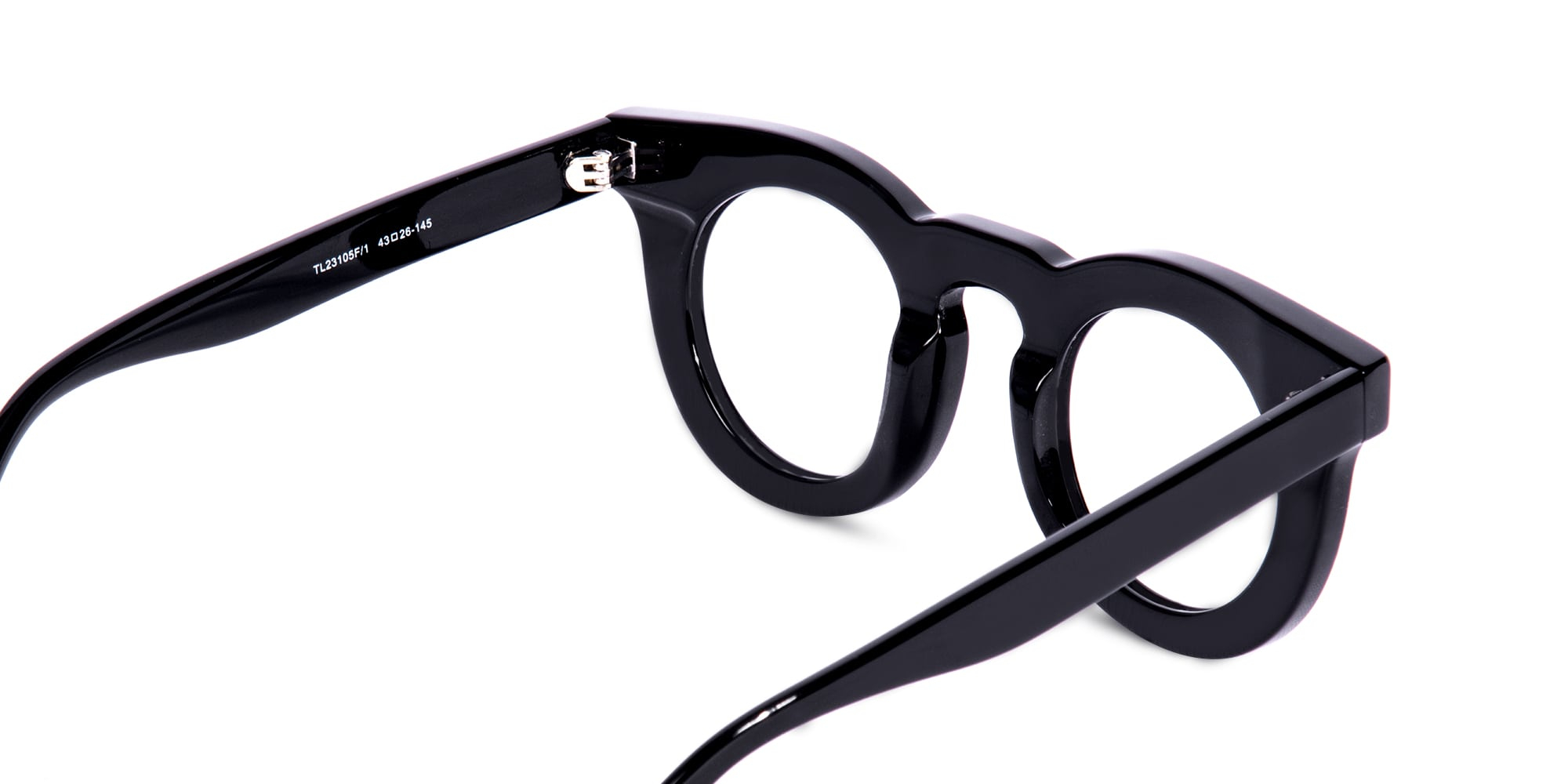 Round Eyeglasses Black-5