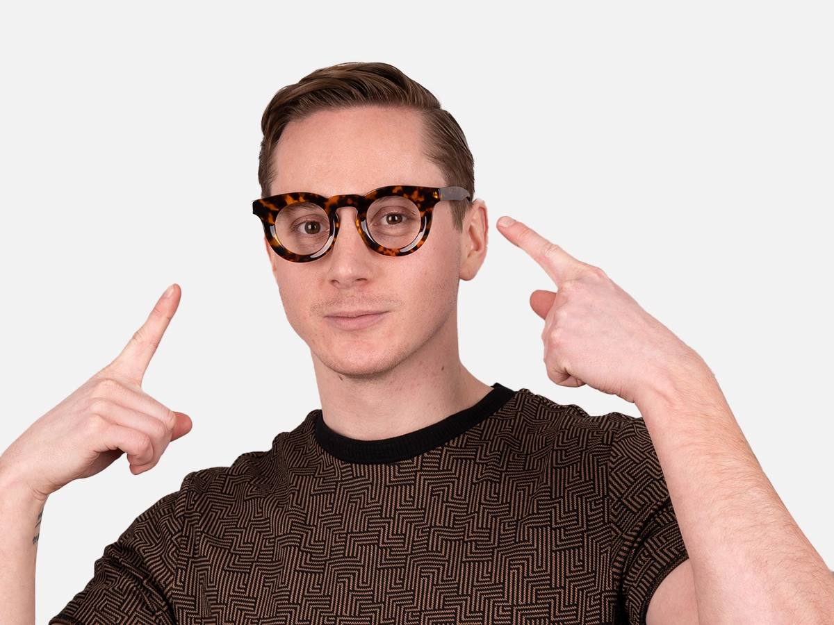 Round Tortoise Shell Eyeglasses-2