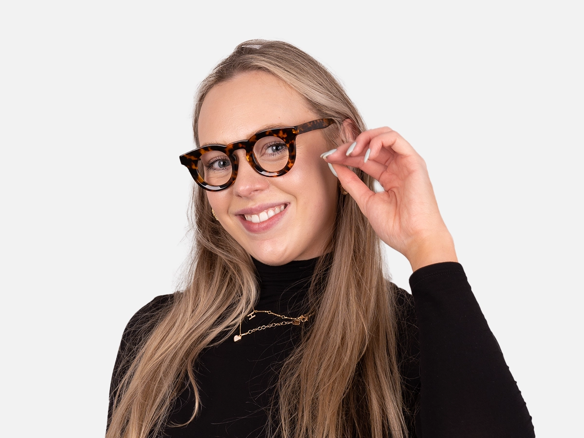 Round Tortoise Shell Eyeglasses-2