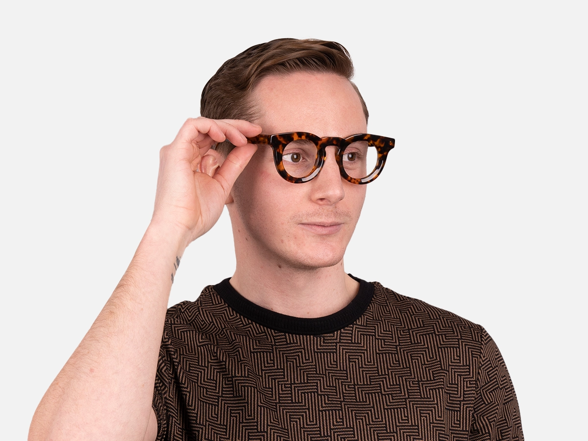 Round Tortoise Shell Eyeglasses-2