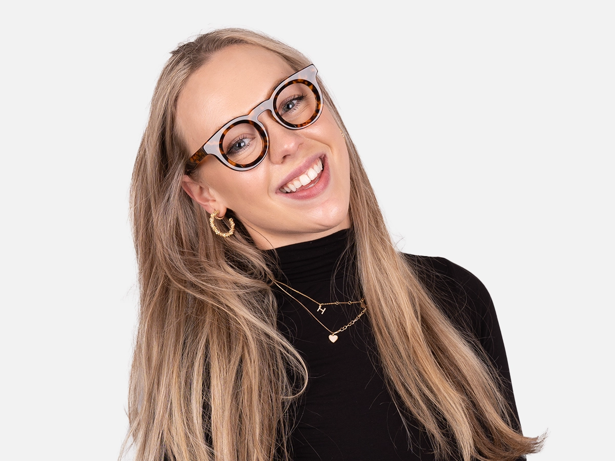 Round Tortoise Shell Eyeglasses-2