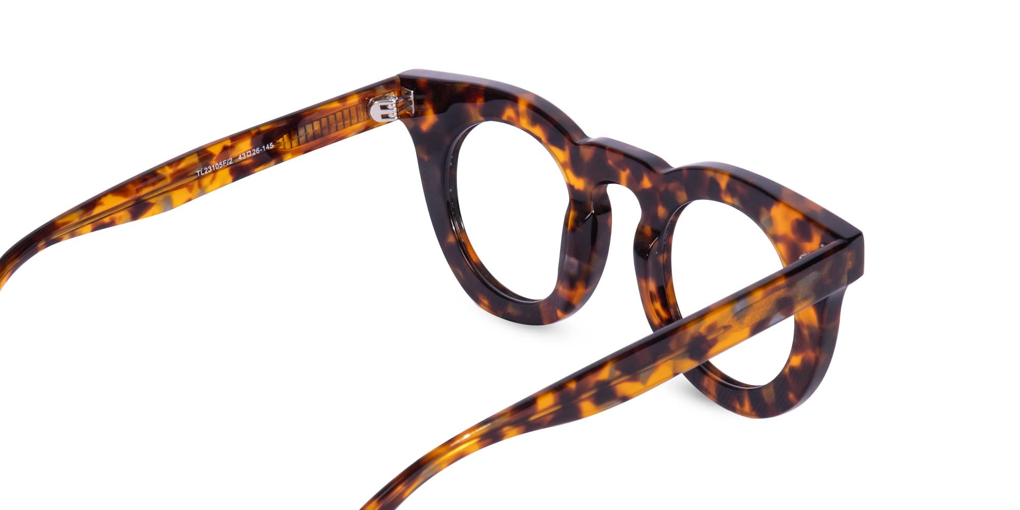 Round Tortoise Shell Eyeglasses-5