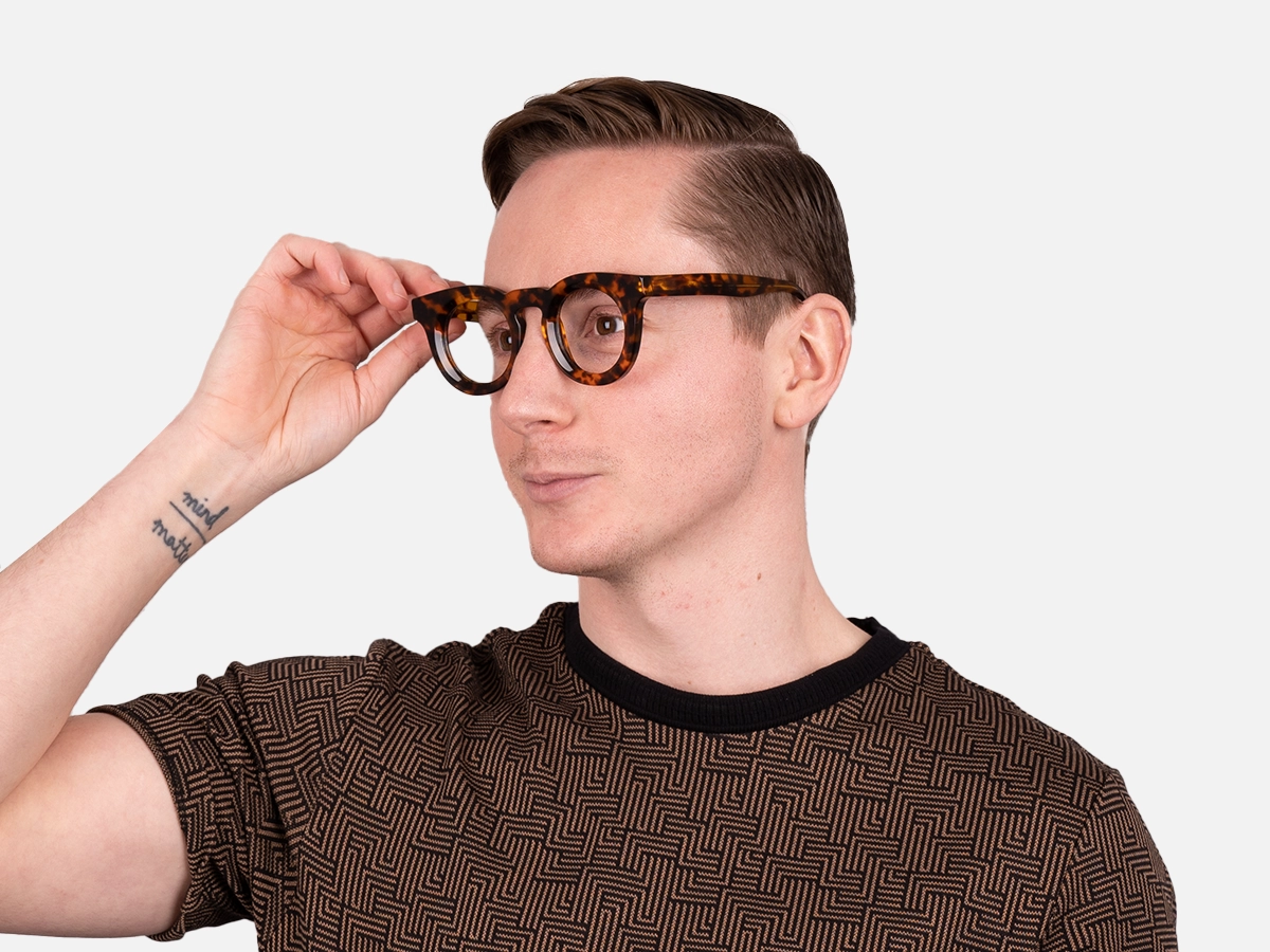 Round Tortoise Shell Eyeglasses-2