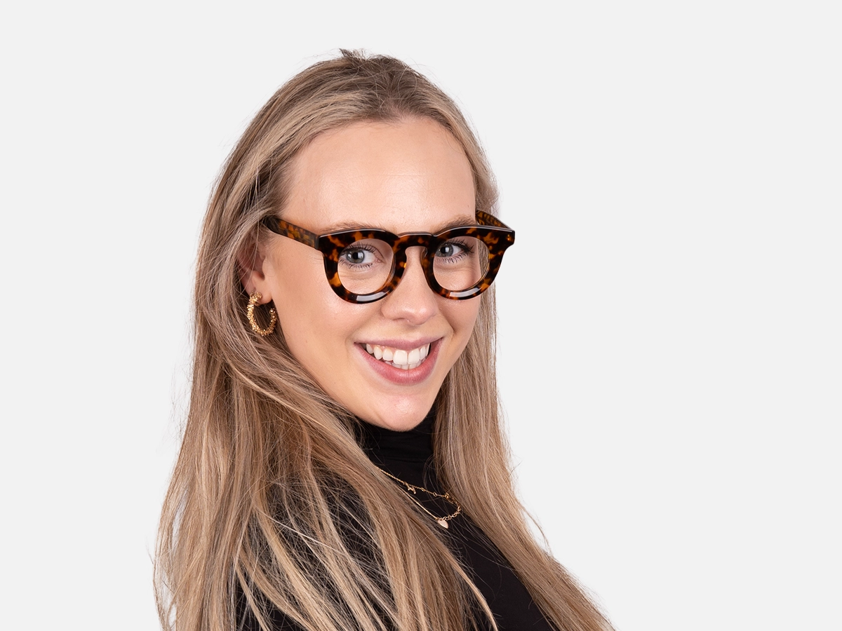 Round Tortoise Shell Eyeglasses-2